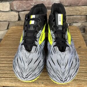 Brooks QW-K v4 Black/Gray With Lime Green Unisex Running Shoes 9.5